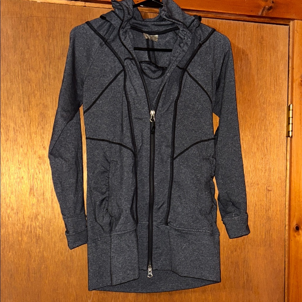 Athleta Charcoal Gray Zip-Up Hoodie